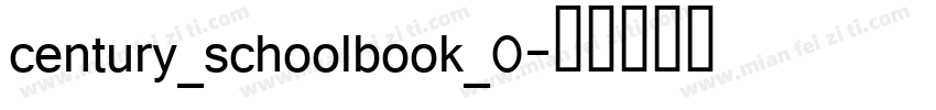 century_schoolbook_0字体转换