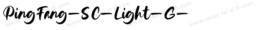 PingFang-SC-Light-G字体转换