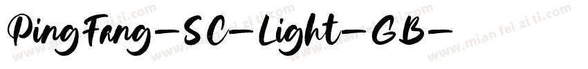 PingFang-SC-Light-GB字体转换