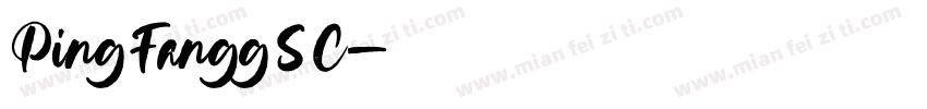 PingFanggSC字体转换