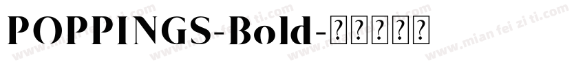 POPPINGS-Bold字体转换