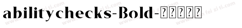 abilitychecks-Bold字体转换