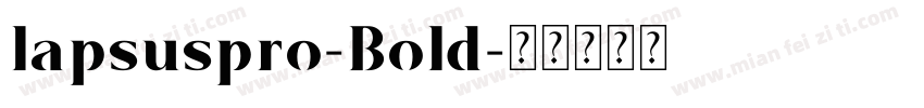 lapsuspro-Bold字体转换