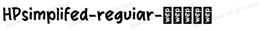 HPsimplifed-reguiar字体转换