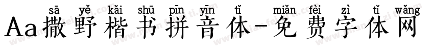Aa撒野楷书拼音体字体转换