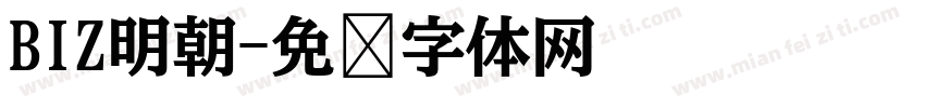 BIZ明朝字体转换