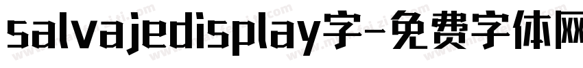 salvajedisplay字字体转换