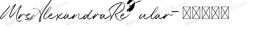 MrsAlexandraRegular字体转换