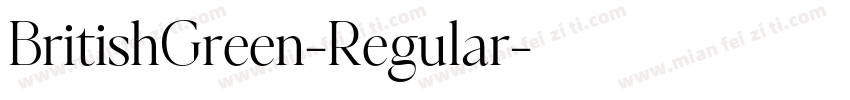 BritishGreen-Regular字体转换