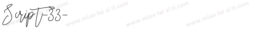 Script-33字体转换