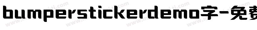 bumperstickerdemo字字体转换