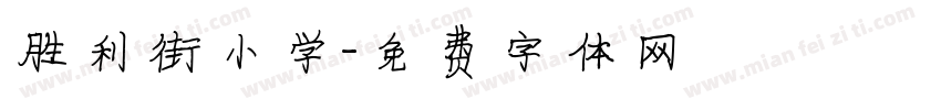 胜利街小学字体转换