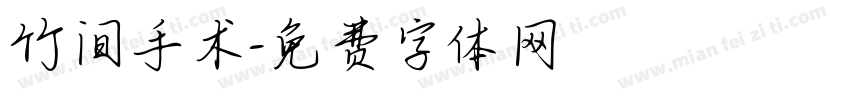 竹间手术字体转换