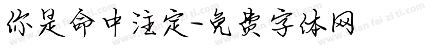 你是命中注定字体转换