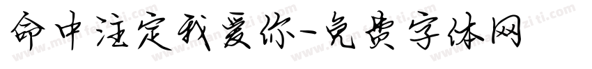 命中注定我爱你字体转换
