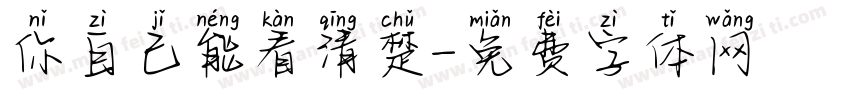 你自己能看清楚字体转换