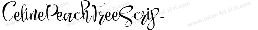 CelinePeachFreeScrip字体转换