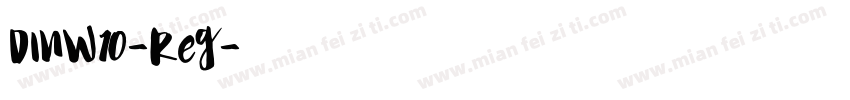 DINW10-Reg字体转换