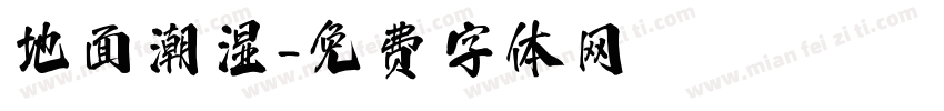 地面潮湿字体转换