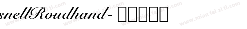 snellRoudhand字体转换