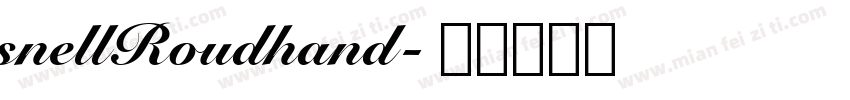 snellRoudhand字体转换