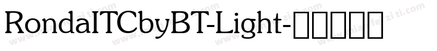 RondaITCbyBT-Light字体转换