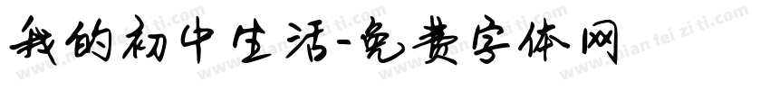 我的初中生活字体转换
