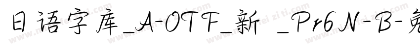 日语字库_A-OTF_新ゴ_Pr6N-B字体转换