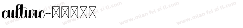 culture字体转换