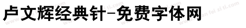 卢文辉经典针字体转换