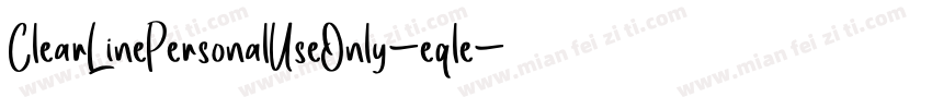 ClearLinePersonalUseOnly-eqle字体转换