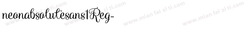 neonabsolutesans1Reg字体转换