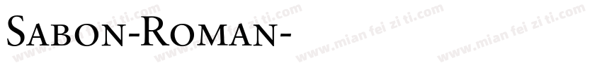 Sabon-Roman字体转换