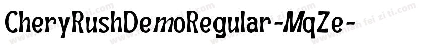 CheryRushDemoRegular-MqZe字体转换