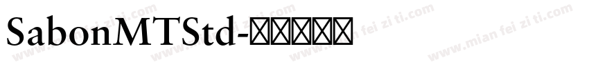 SabonMTStd字体转换