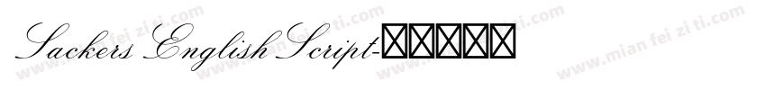 SackersEnglishScript字体转换