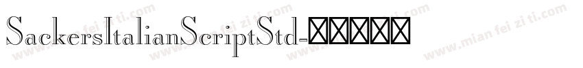 SackersItalianScriptStd字体转换