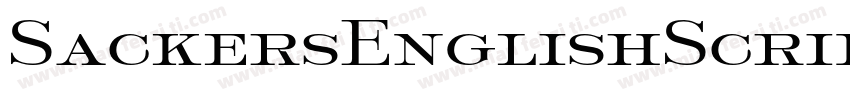 SackersEnglishScriptStd字体转换