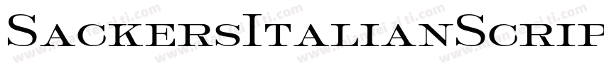 SackersItalianScriptStd字体转换