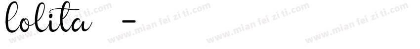 Lolita字体字体转换