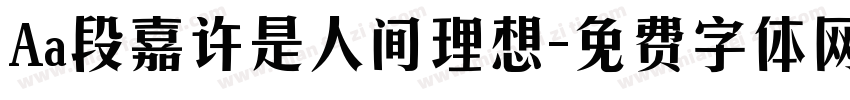Aa段嘉许是人间理想字体转换