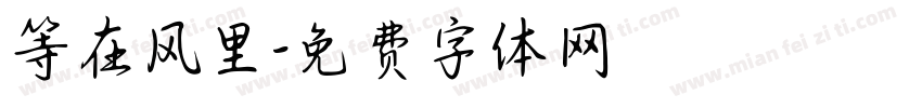 等在风里字体转换