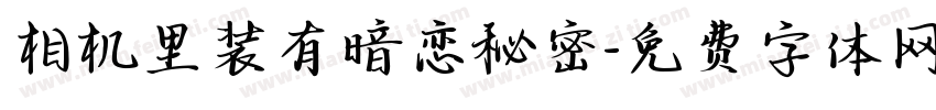 相机里装有暗恋秘密字体转换