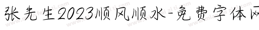 张先生2023顺风顺水字体转换