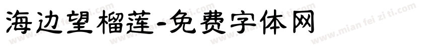 海边望榴莲字体转换