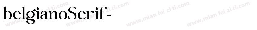 belgianoSerif字体转换