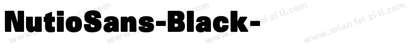NutioSans-Black字体转换