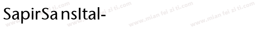 SapirSansItal字体转换