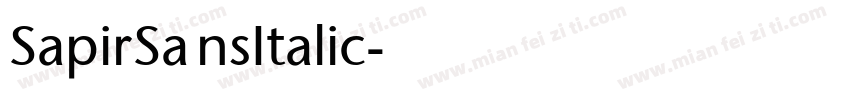 SapirSansItalic字体转换