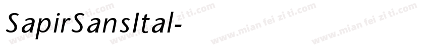 SapirSansItal字体转换